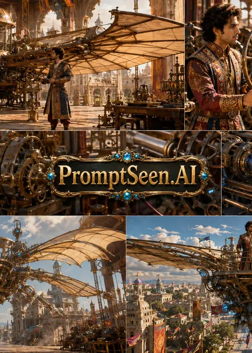Royal Inventor and Modern Engineer AI Video Prompt
