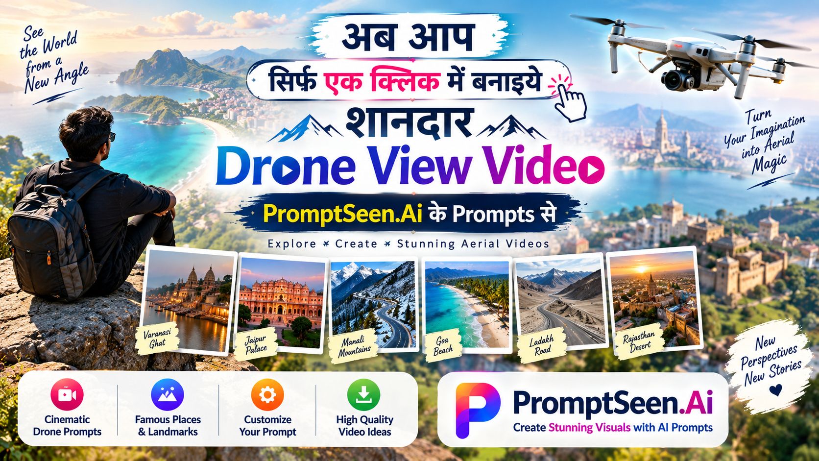Drone View Video Prompts