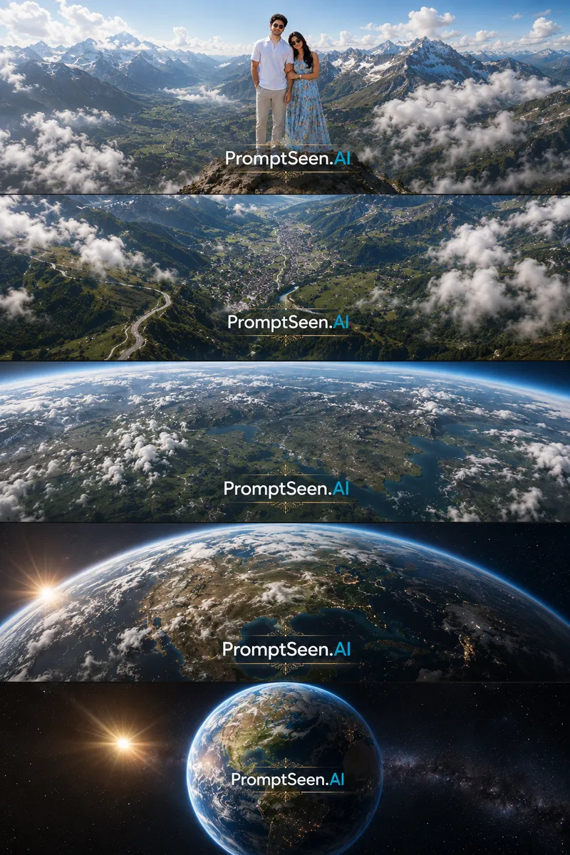 AI Earth Zoom Out – Mountain Adventure