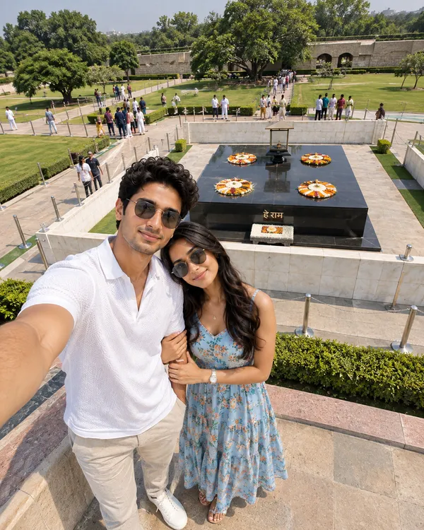 Raj Ghat Selfie Natural Drone Heritage Shot