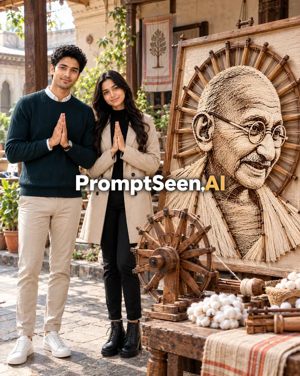 Gandhi Portrait from Charkha Authentic Craft Photography