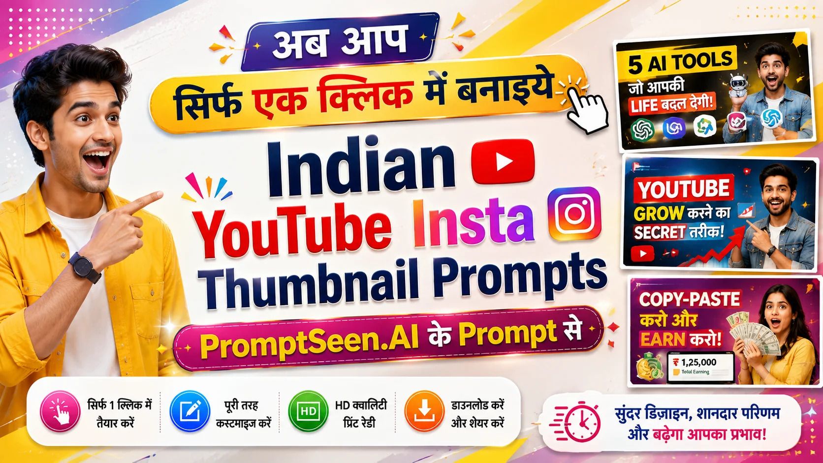 Indian YouTube Thumbnail Prompts