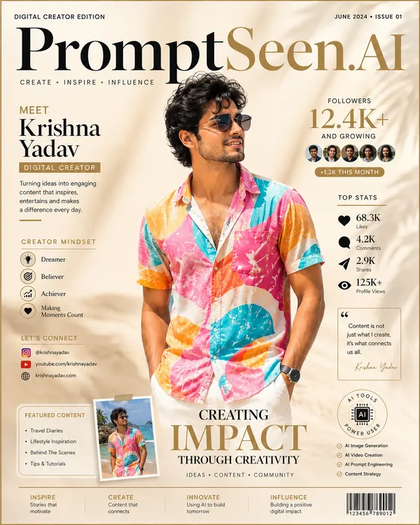 Instagram Profile Magazine Cover Prompt