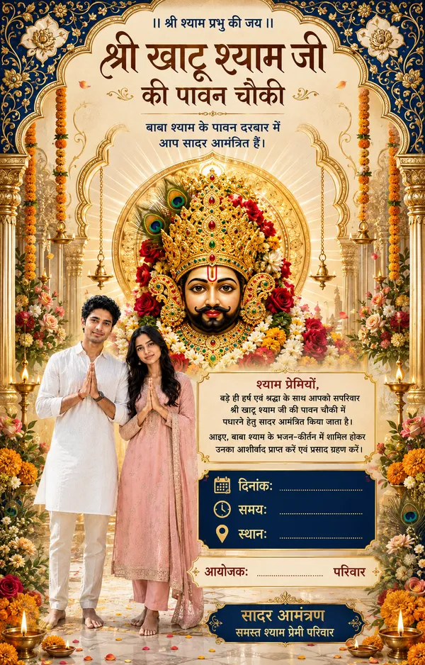 Royal Shyam Darbar Khatu Shyam Invitation