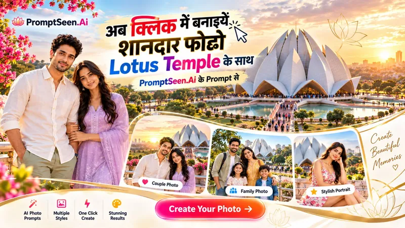 AI Photo Editing Prompts for Lotus Temple
