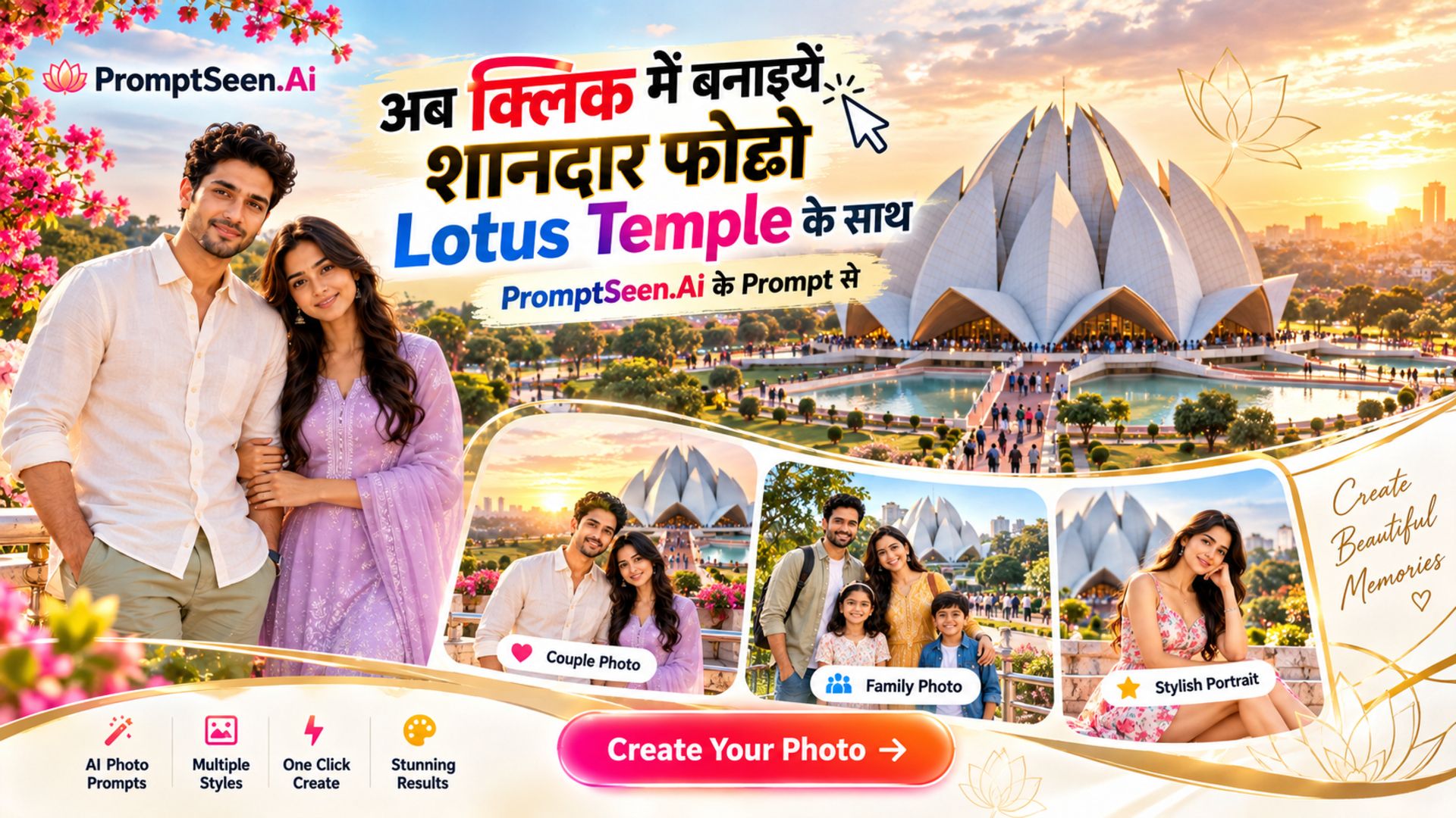 Lotus Temple AI Photo Editing Prompts Collection