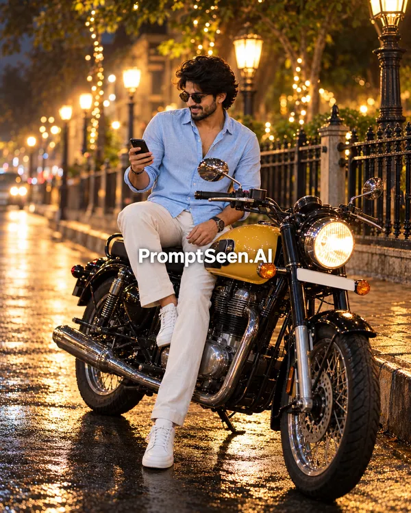 Night Street Bullet Vibes Photo Prompt