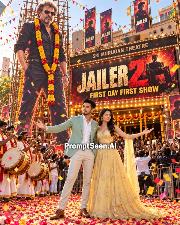 Jailer 2 Movie Thalaiva FDFS Celebration Photo Prompt
