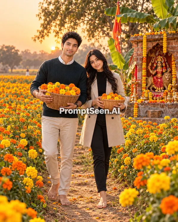 Marigold Farm Field Shrine Photo Prompt