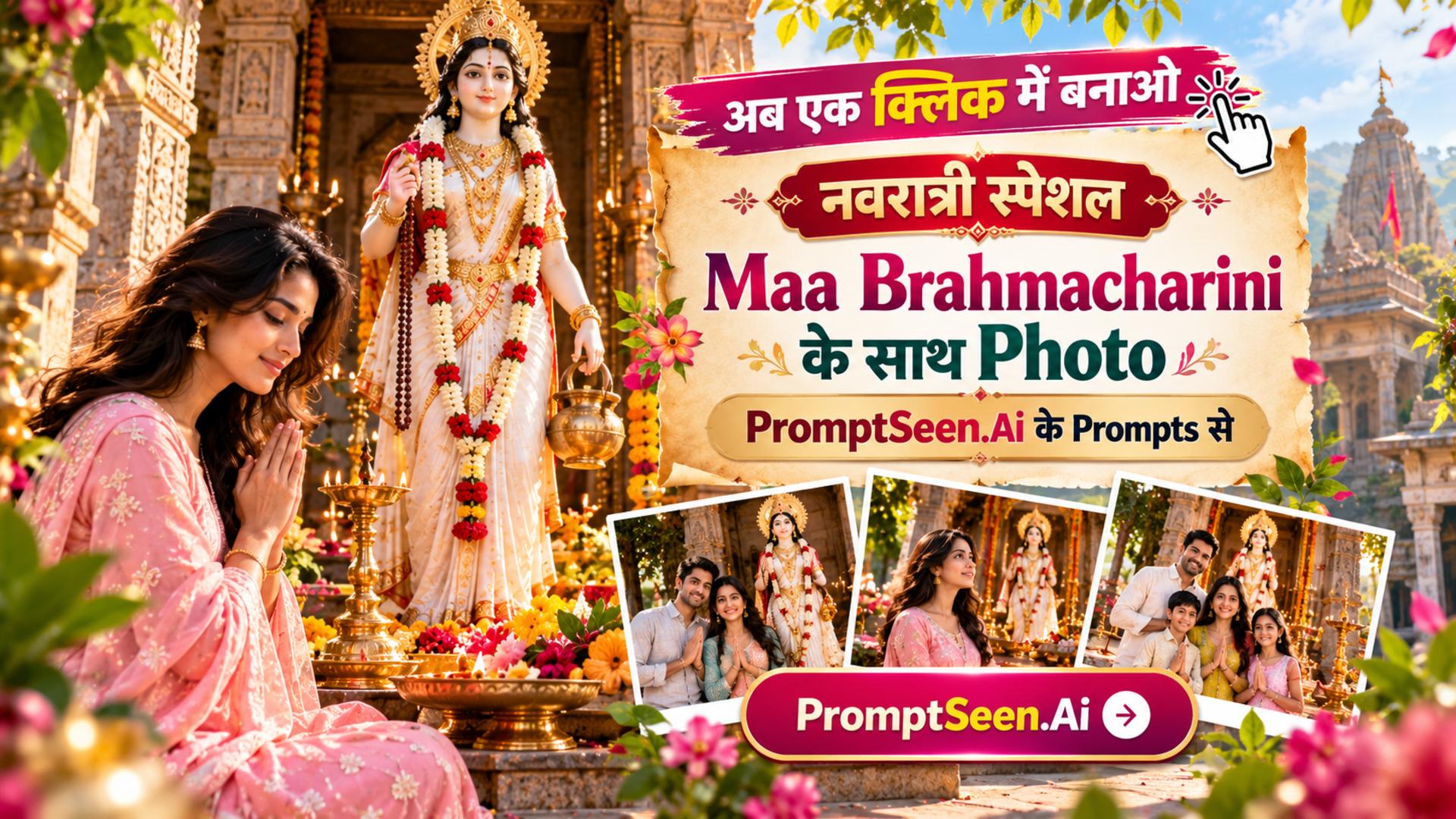 Maa Brahmacharini AI Photo Prompts Gemini and ChatGPT