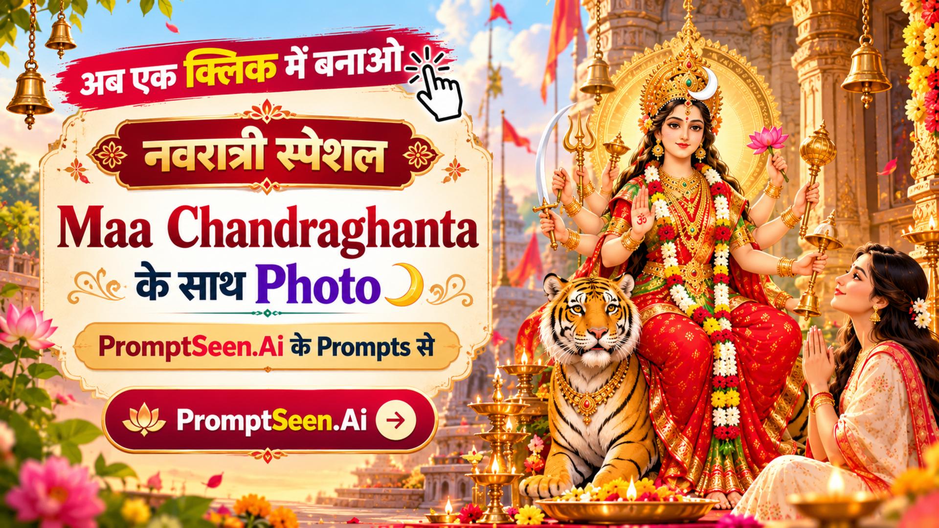 Maa Chandraghanta AI Photo Prompts Gemini and ChatGPT