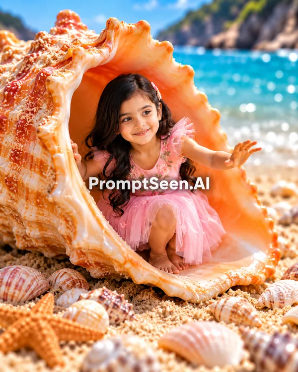 Seashell Ke Andar Miniature Prompt