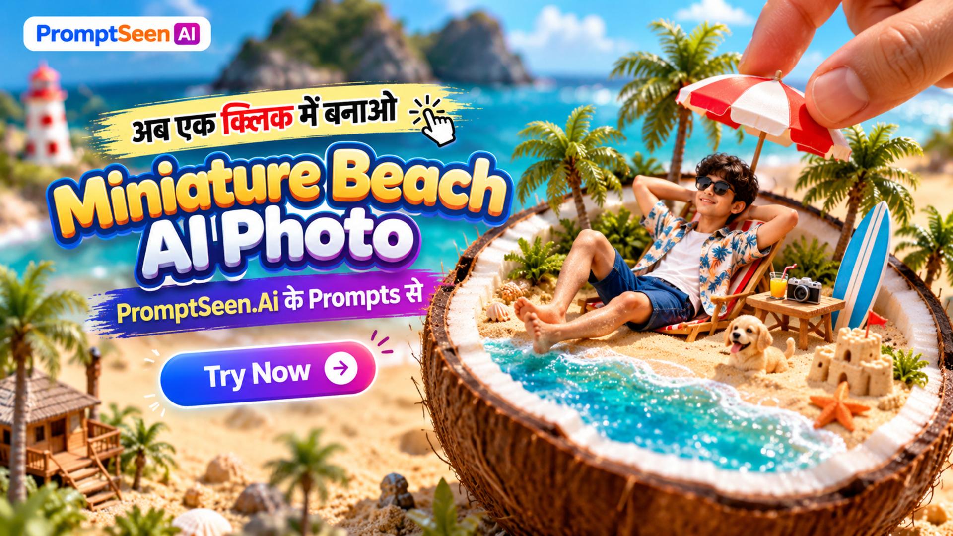 Viral Miniature Beach AI Photo Prompt Collection