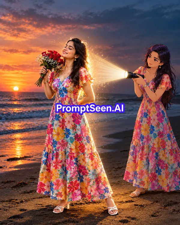 Shadows Lighting With Flowers Prompt For Boy Girl