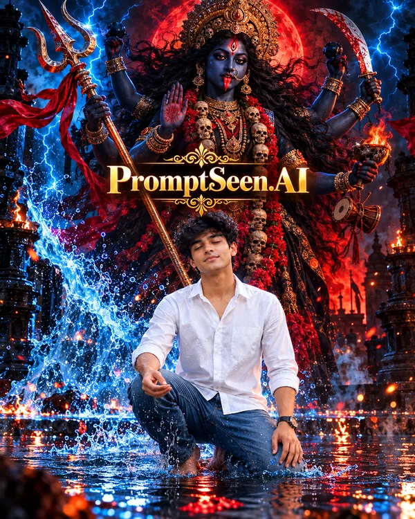 Maa Kali Shakti Jal Photo Prompt