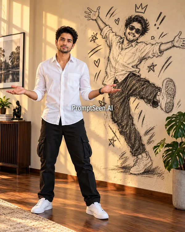 Sketch Wali Parchhai Doodle Shadow Photo Prompt