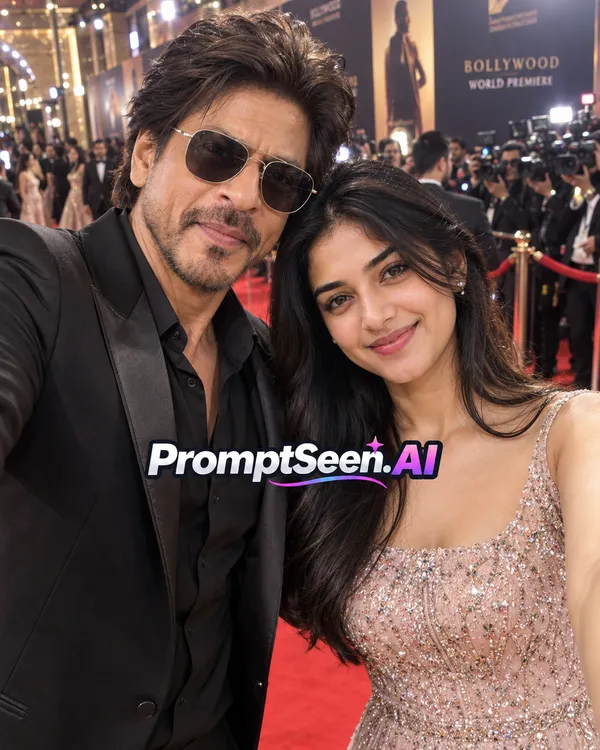 Bollywood Premiere Red Carpet Selfie with SRK