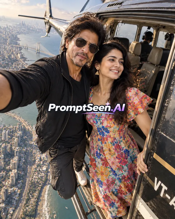 SRK Helicopter Selfie Cinematic Bollywood Shot