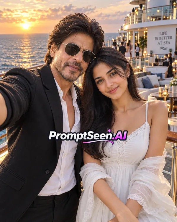 SRK Romantic Cruise Ship Selfie Cinematic Love Scene