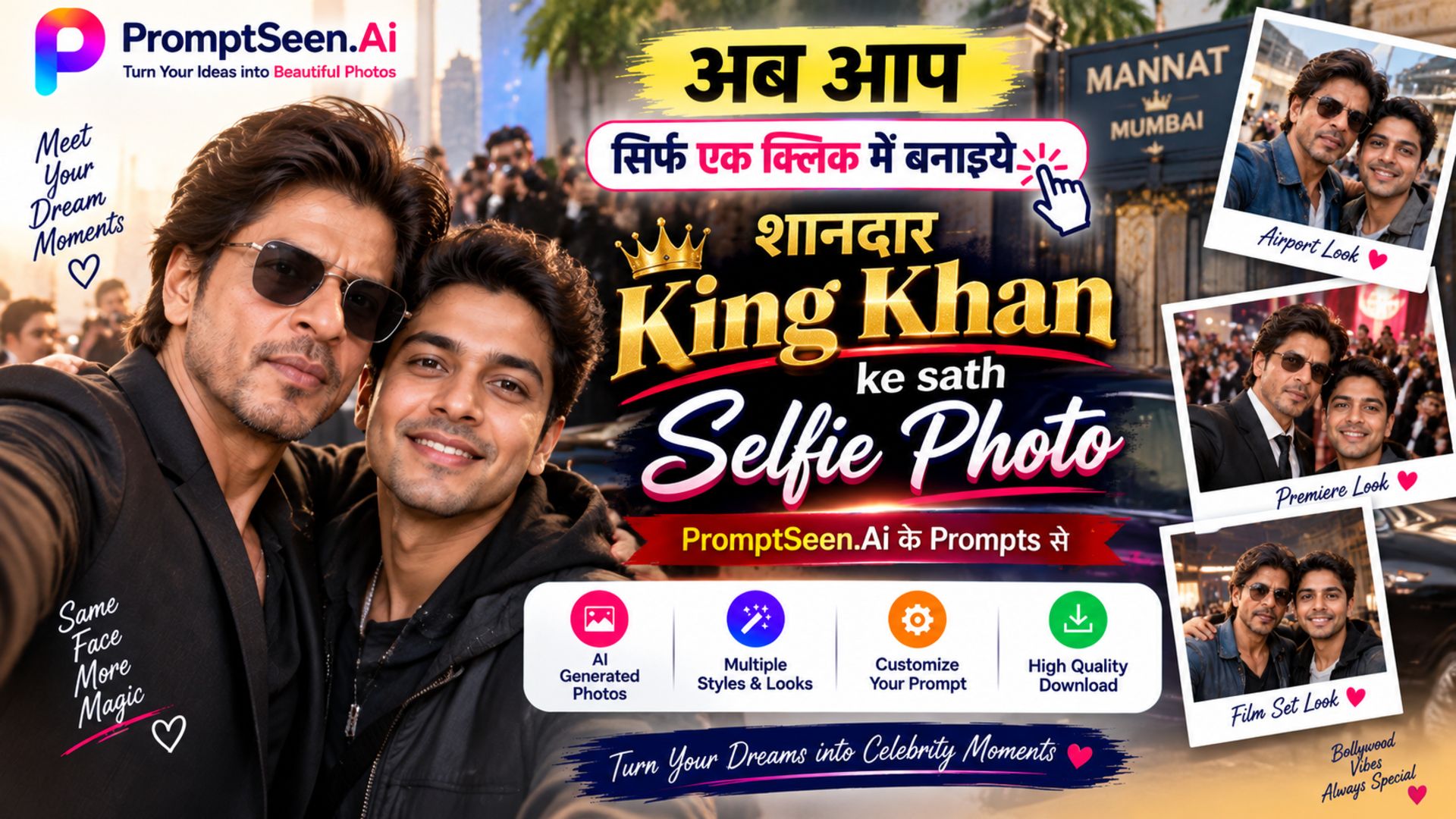 Selfie with King Khan Prompts Collection