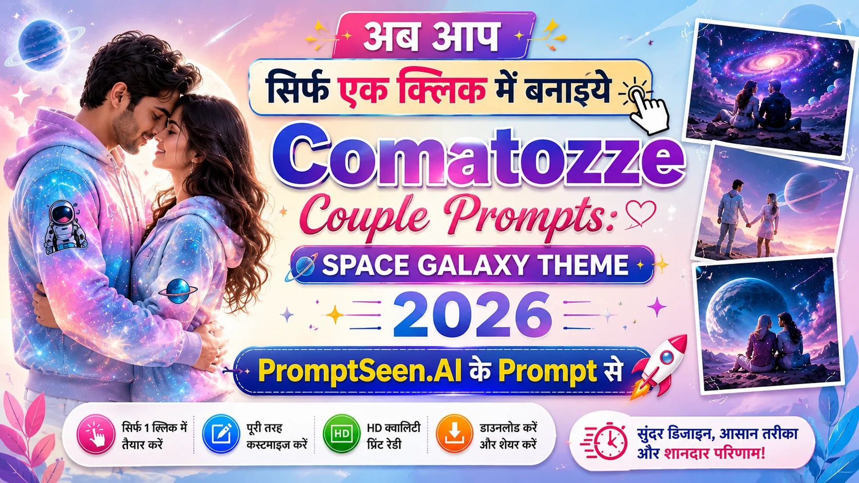 Comatozze Couple Prompts Space Galaxy Theme 2026
