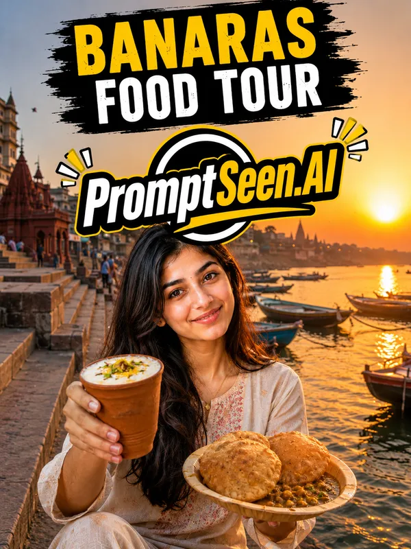Banaras Street Food Thumbnail Prompt
