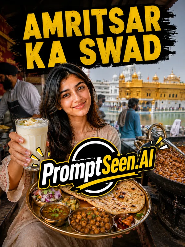 Amritsar Street Food Thumbnail Prompt