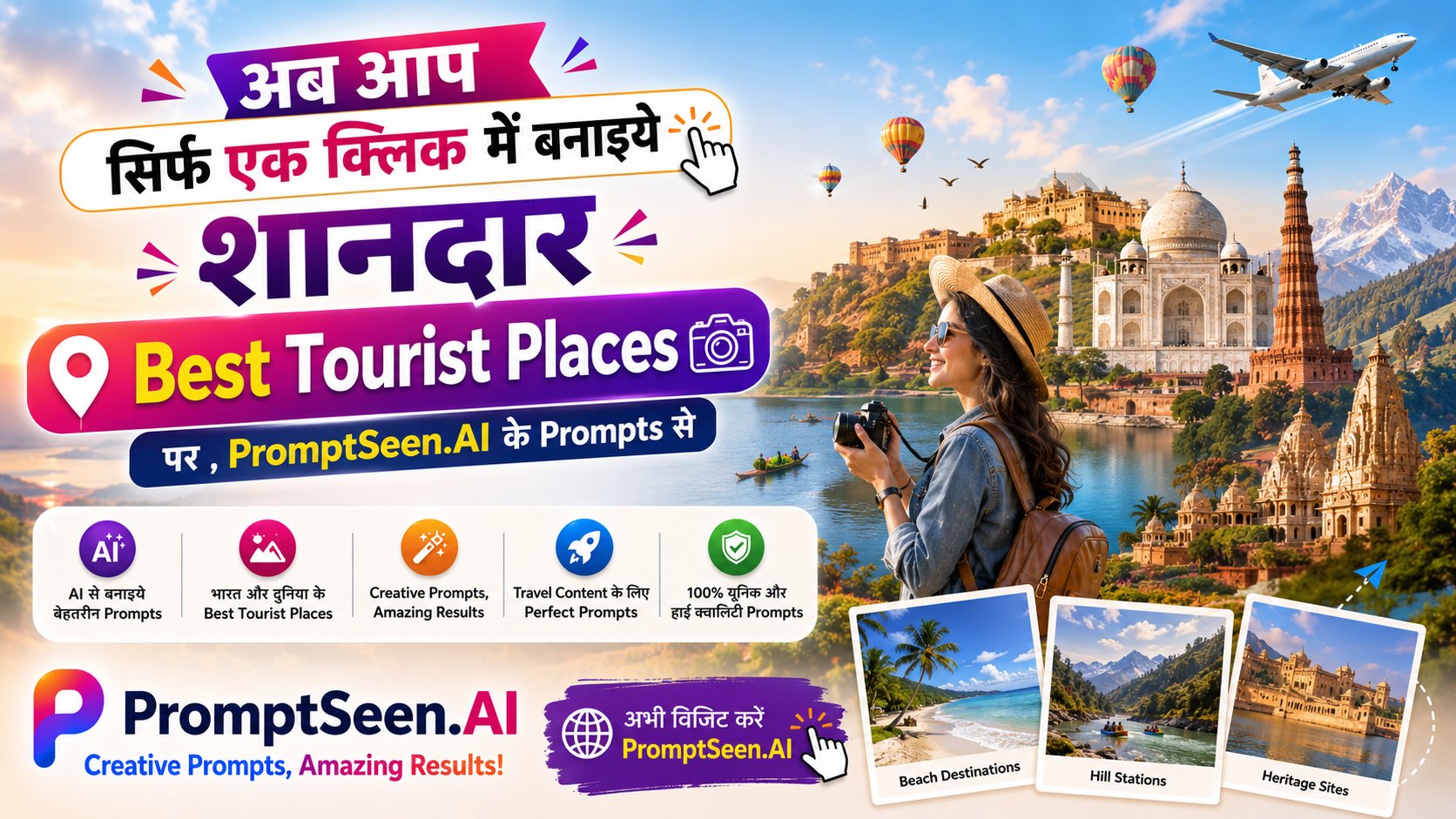 Tourist Places Prompts