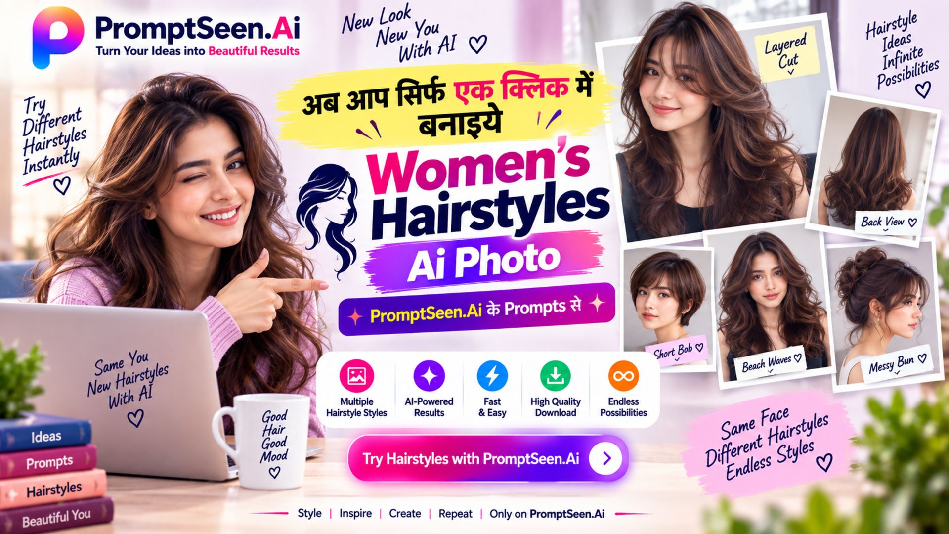 Women's Hairstyle Prompts