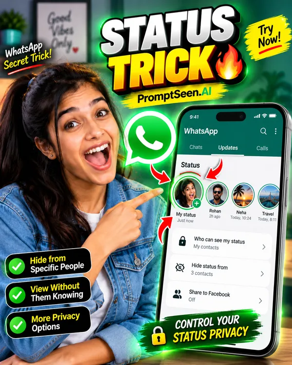 WhatsApp Status Trick STATUS TRICK Thumbnail