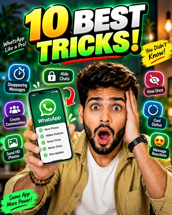 WhatsApp Tips & Tricks 10 BEST TRICKS Thumbnail