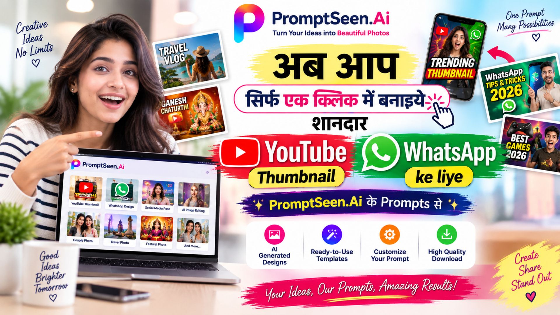 YouTube Thumbnail Prompts for WhatsApp Collection