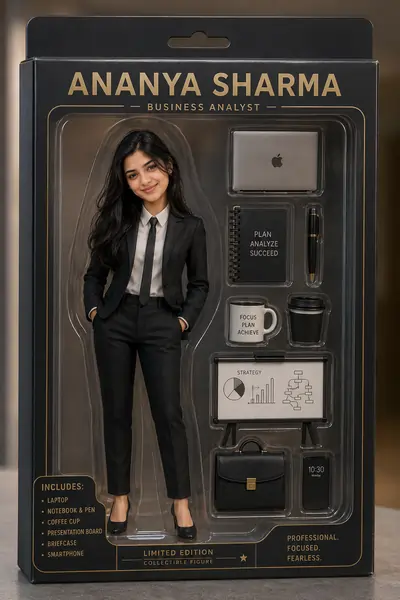3D Collectible Action Figure Paket Box Mockup generated using AI