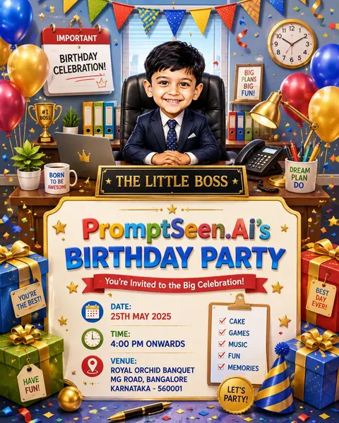Little Boss Office Party Prompt