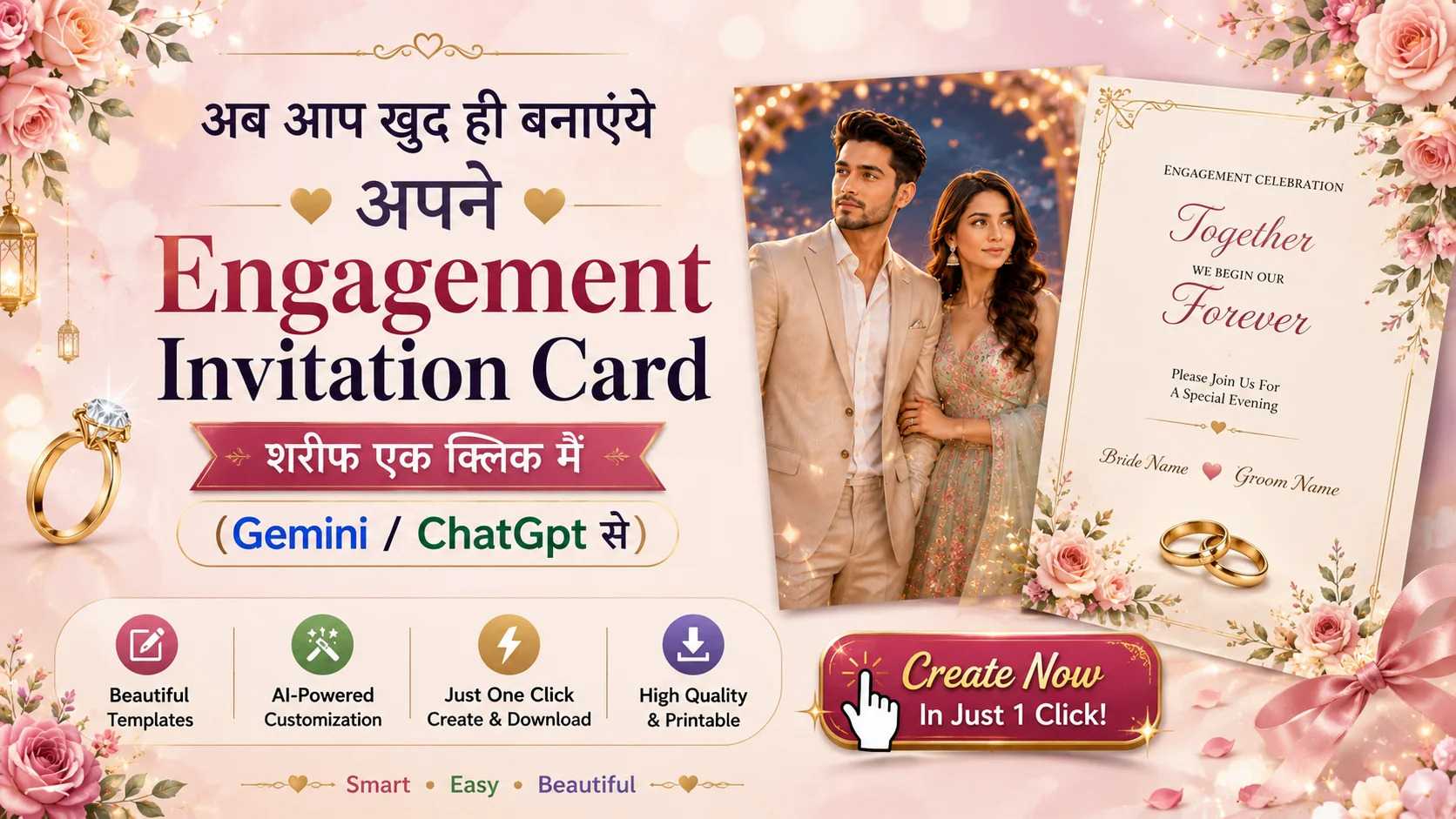 Engagement Invitation Card Prompts