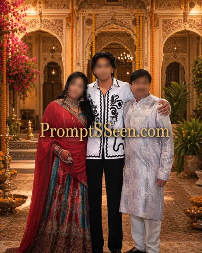 Traditional Indian Family Portrait Version