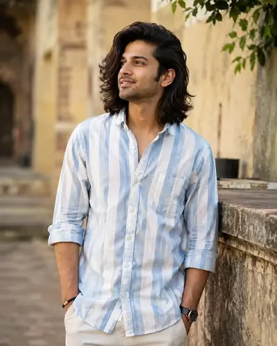 Long Side-Swept Layered Hairstyle