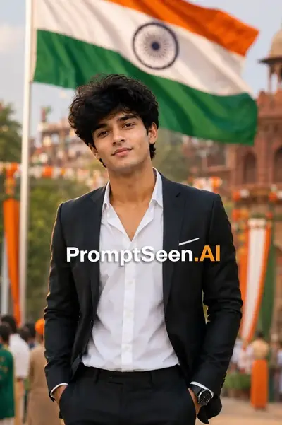Indian Flag Background Portrait