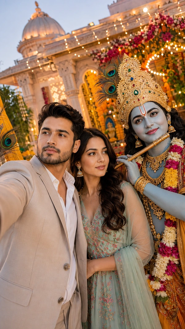 Selfie with Krishna Prompt
