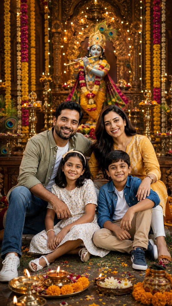 Family Janmashtami Temple Status