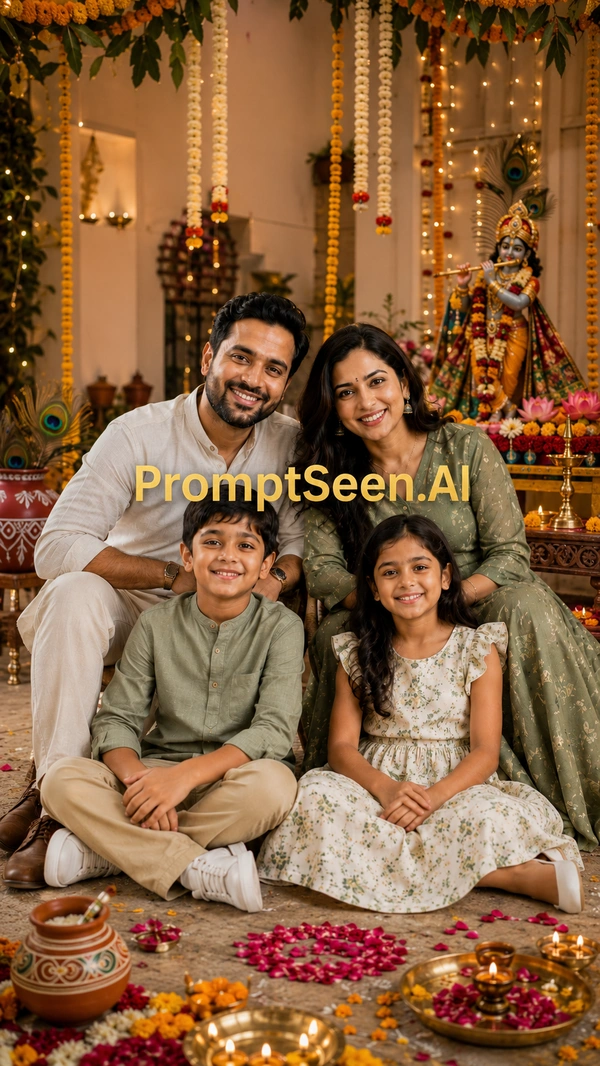 Family Janmashtami Celebration Status