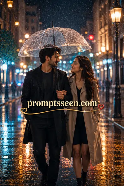 Romantic couple walking together on a beach under a full moon