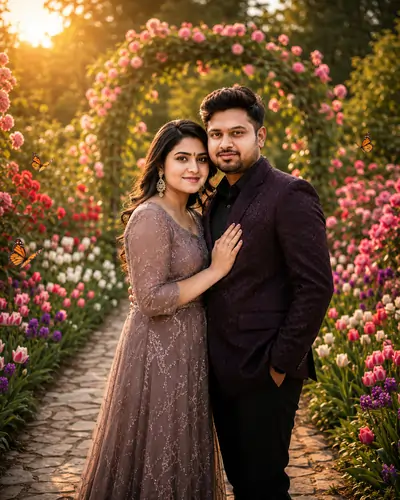 Flower Garden Pre Wedding AI Design