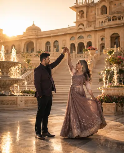 Royal Palace Pre Wedding Photoshoot AI