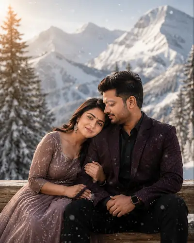 Snow Mountain Romance Pre Wedding Prompt