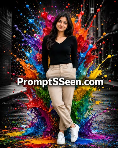 Paint Explosion Photo Edit Prompt