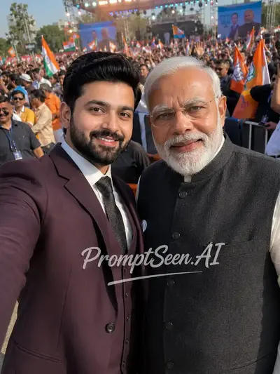 Rally Crowd Selfie with PM Modi