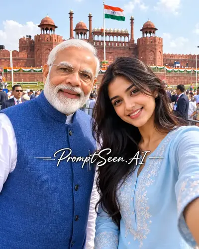 Independence Day Style Selfie at Red Fort