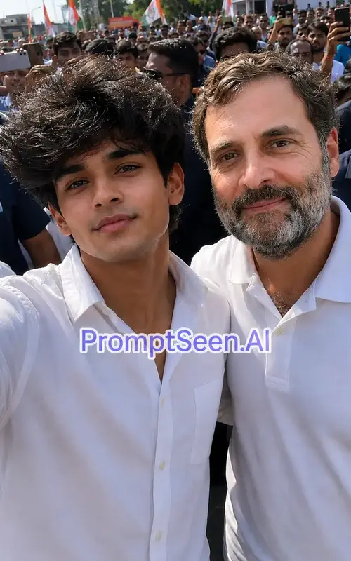 Realistic Candid Selfie With Rahul Gandhi
