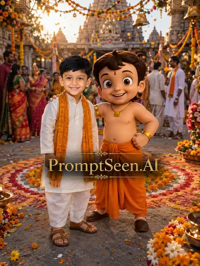 Festival of Shivratri with Chhota Bheem Child Prompt